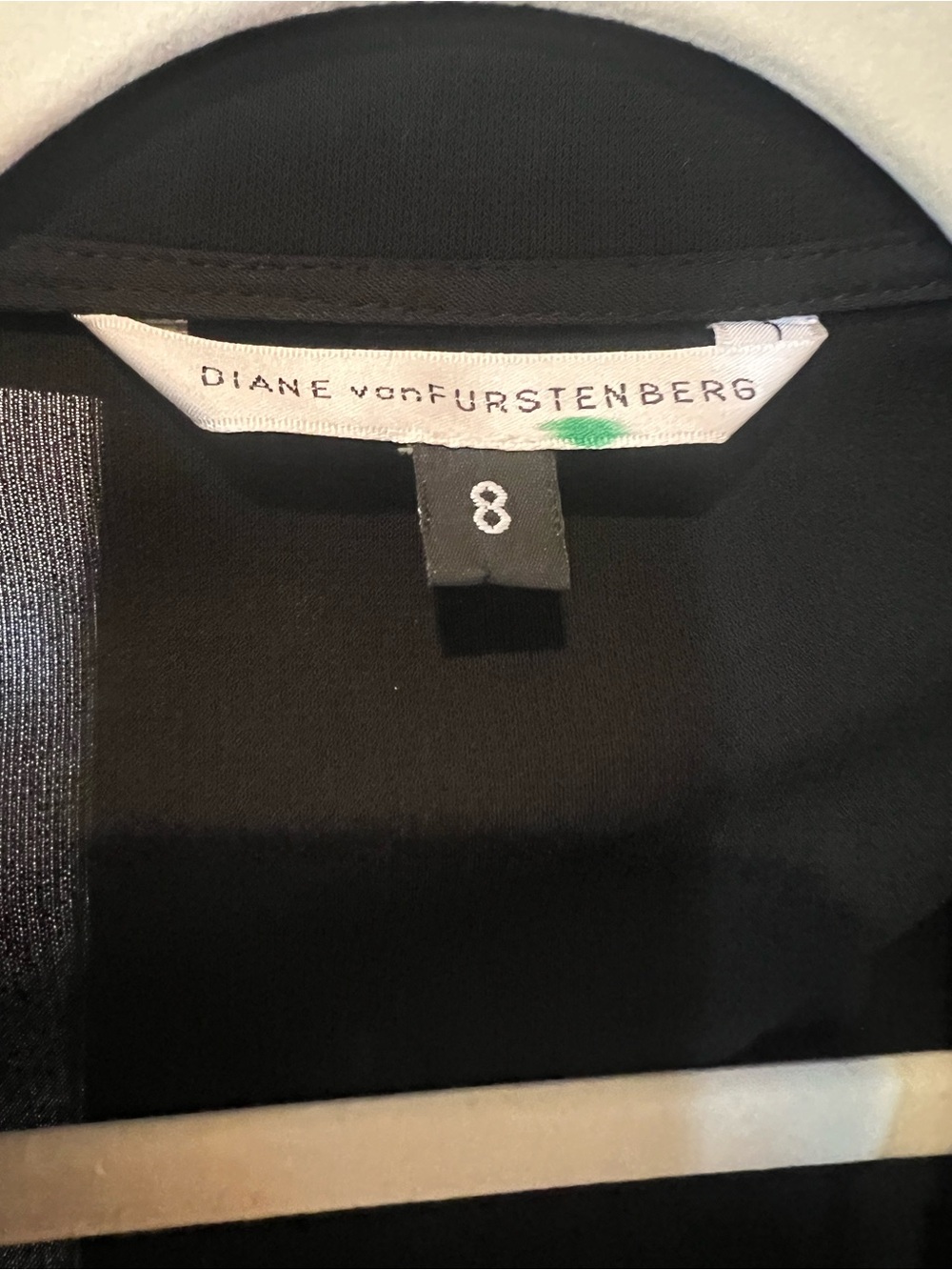 Diane Von Furstenberg Black Long-Sleeve Wrap Dress - Picture 2 of 2